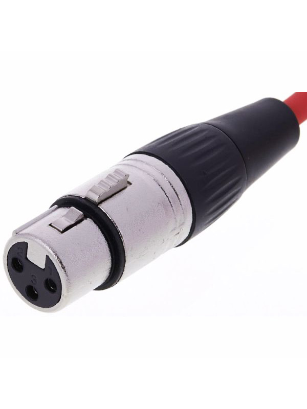 the sssnake XLR 3 pin Male - XLR 3 pin female Cable Red 10M
