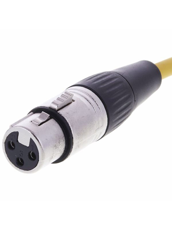 the sssnake XLR 3 pin Male - XLR 3 pin female cable Yellow 6 M